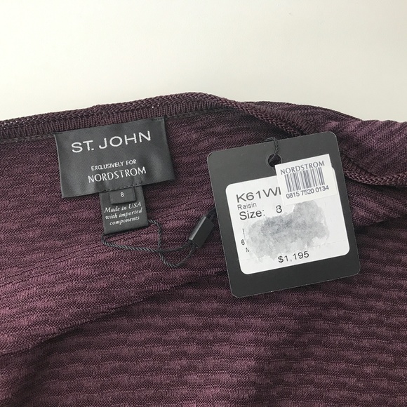 NWT St. John Sculpted Texture Knit Cardigan - Picture 2 of 7